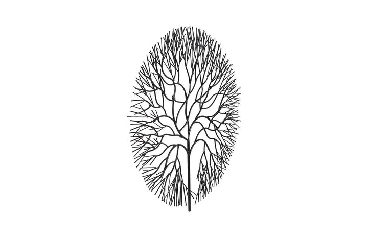SwayLiving Wire Tree Wall Art, Medium, Circle, Metal, Black WALL ACCENTS