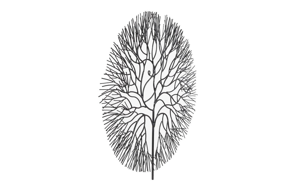 SwayLiving Wire Tree Wall Art, Large, Circle, Metal, Black WALL ACCENTS