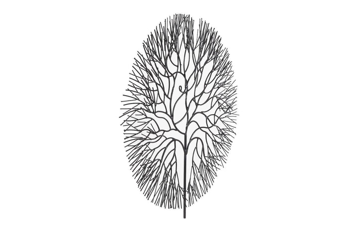 SwayLiving Wire Tree Wall Art, Large, Circle, Metal, Black WALL ACCENTS