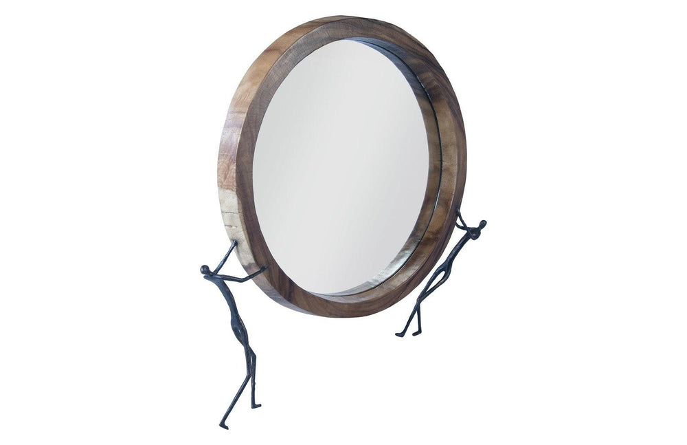 SwayLiving Atlas Mirror, Chamcha Wood, Natural, Metal WALL MIRRORS