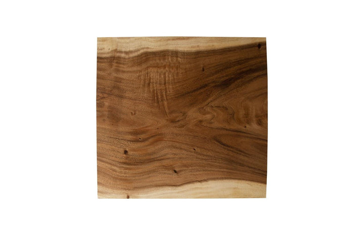 SwayLiving Floating Side Table, Natural, Acrylic Legs ACCENT TABLES