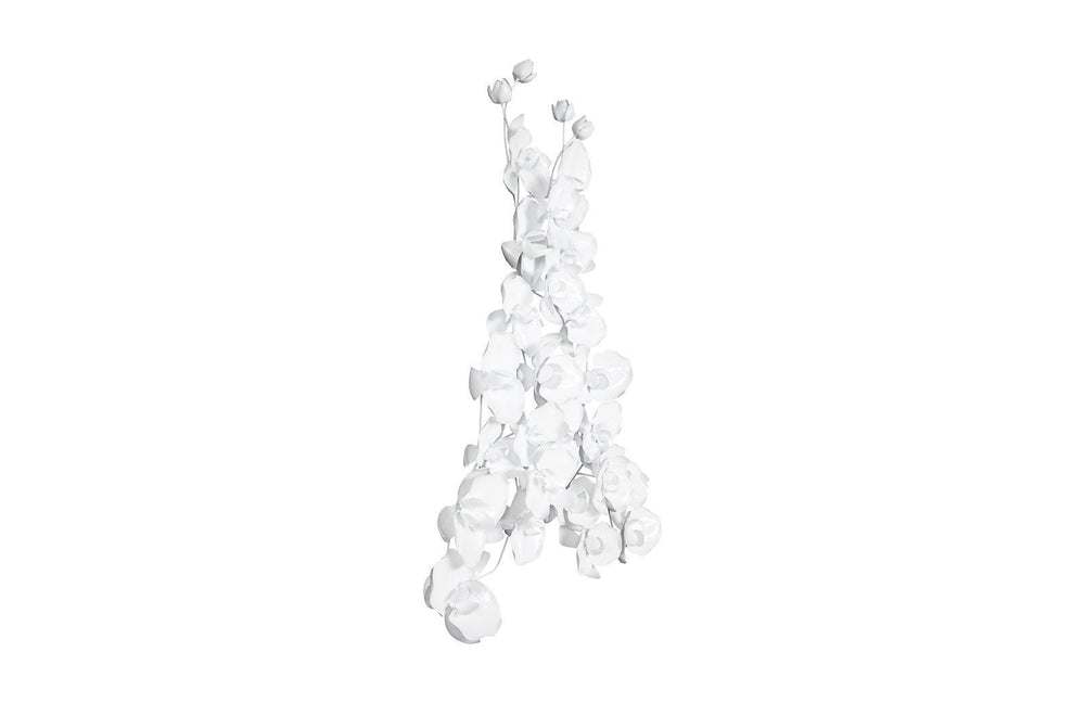 SwayLiving Orchid Dress Wall Art, Metal, White WALL ACCENTS