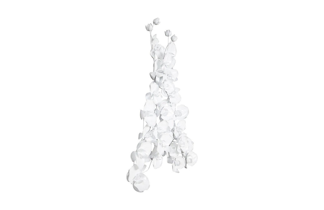 SwayLiving Orchid Dress Wall Art, Metal, White WALL ACCENTS