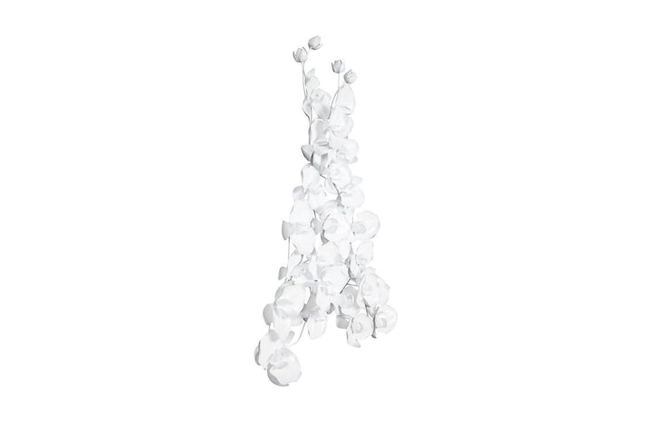 SwayLiving Orchid Dress Wall Art, Metal, White WALL ACCENTS