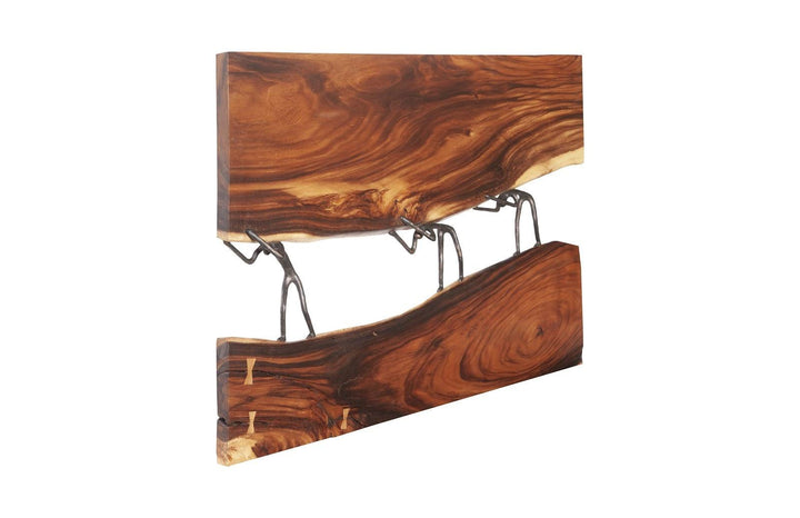 SwayLiving Atlas River Wall Panel, Chamcha Wood/Metal, Natural WALL ACCENTS