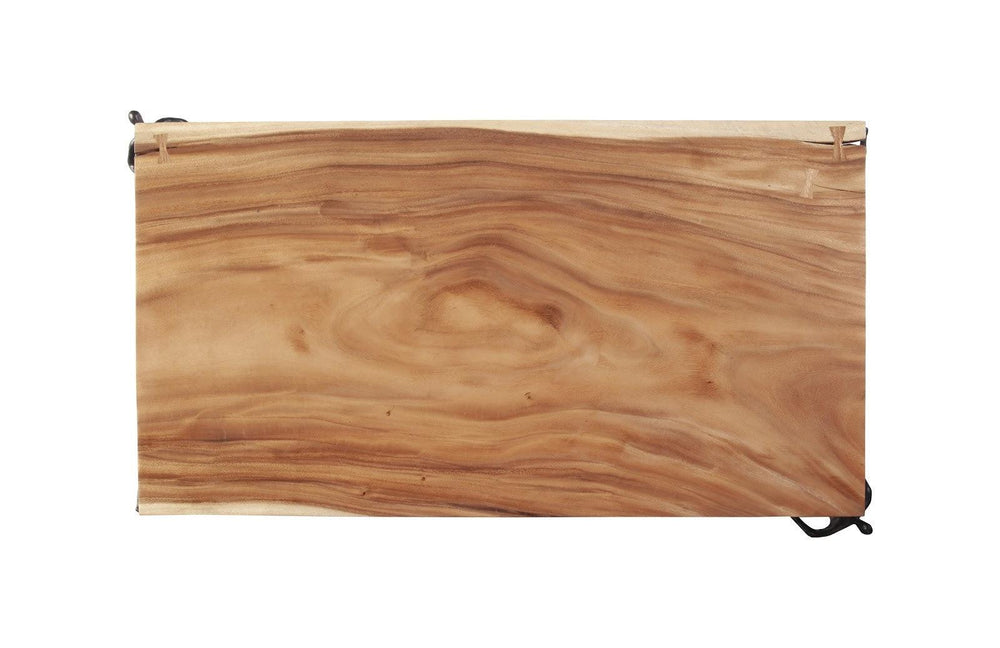 SwayLiving Atlas Coffee Table, Chamcha Wood, Natural, Metal COFFEE TABLES