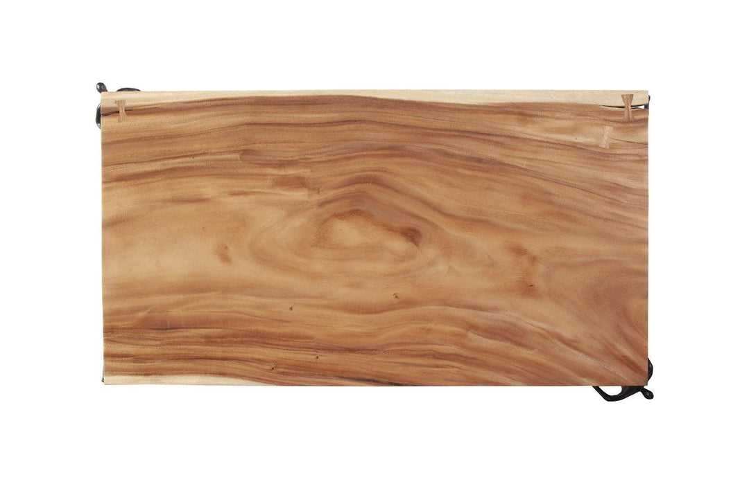 SwayLiving Atlas Coffee Table, Chamcha Wood, Natural, Metal COFFEE TABLES