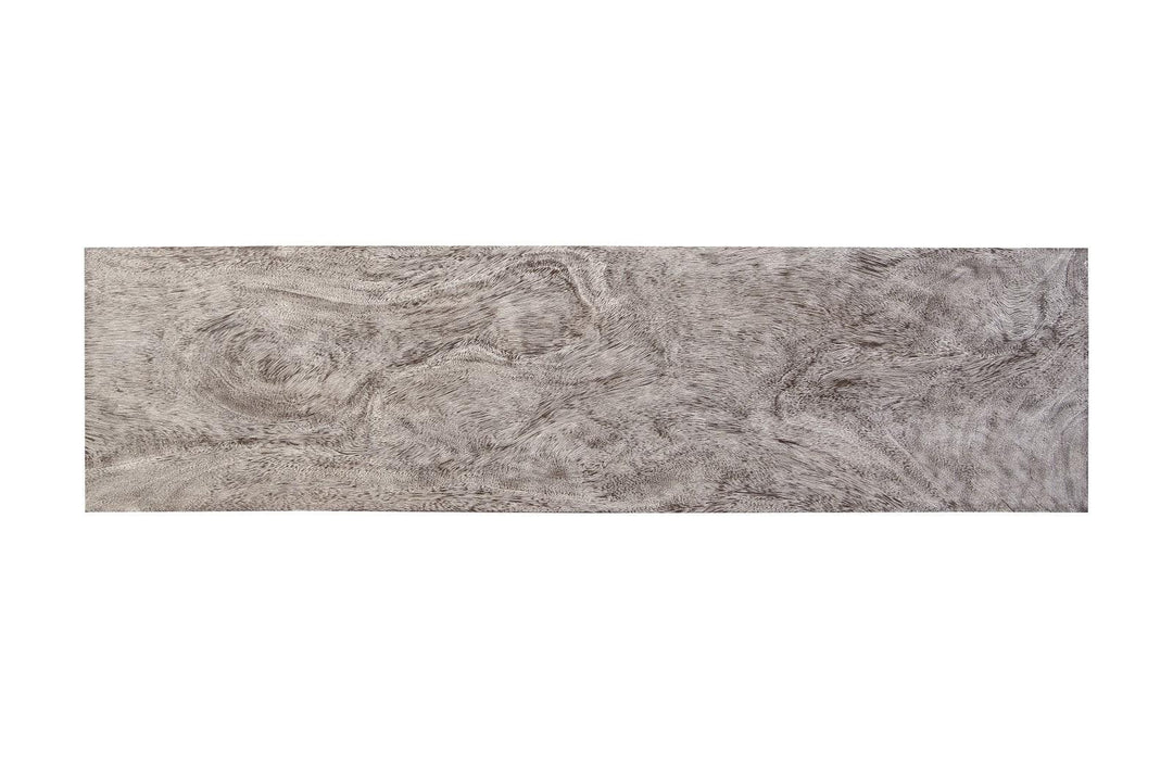 SwayLiving Atlas Console Table, Chamcha Wood, Gray Stone Finish, Metal CONSOLE TABLES