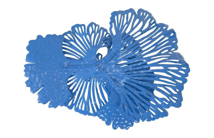 SwayLiving Flower Wall Art, Small, Blue, Metal WALL ACCENTS
