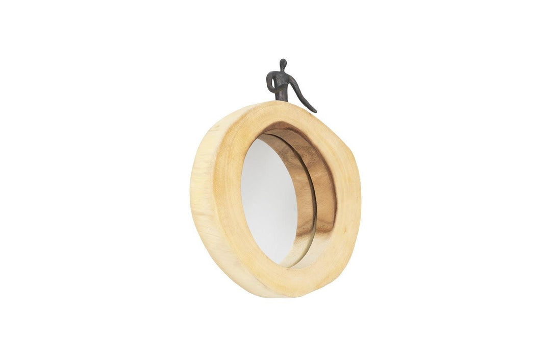 SwayLiving Atlas Cross Cut Mirror, Small, Half Man, Right WALL MIRRORS