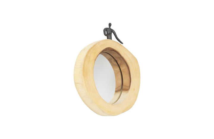 SwayLiving Atlas Cross Cut Mirror, Small, Half Man, Right WALL MIRRORS