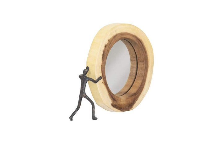 SwayLiving Atlas Crosscut Mirror, Small, Left Side Full Body WALL MIRRORS