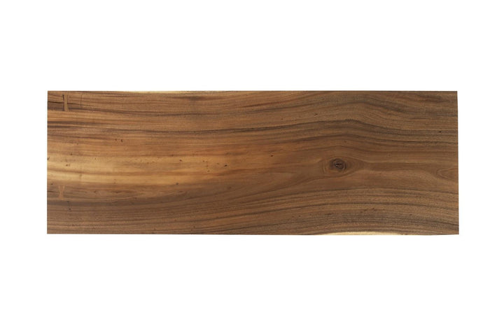 SwayLiving Tapered Wood Console, Black Metal Legs CONSOLE TABLES