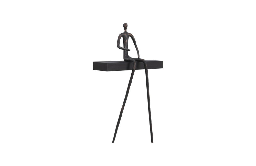 SwayLiving Moveable Man On Short Shelf, Sitting, B WALL ACCENTS