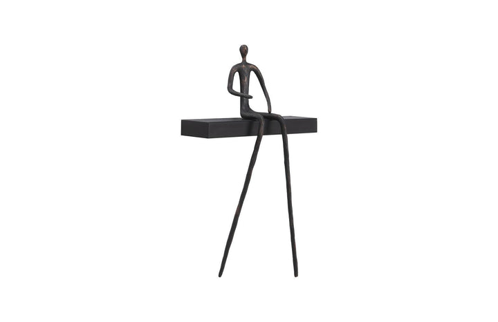 SwayLiving Moveable Man On Short Shelf, Sitting, B WALL ACCENTS