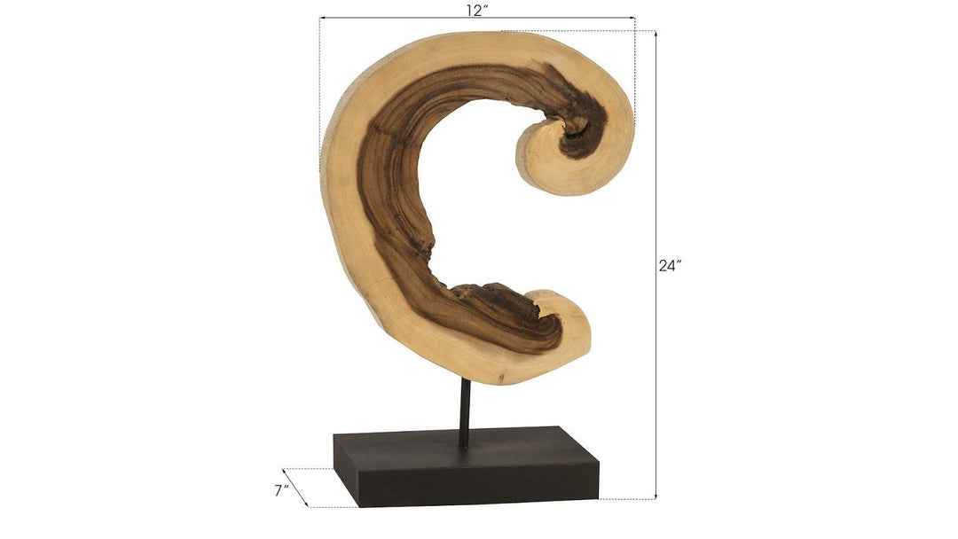 SwayLiving Creature Sculpture on Stand, Natural DECORATIVE OBJECTS