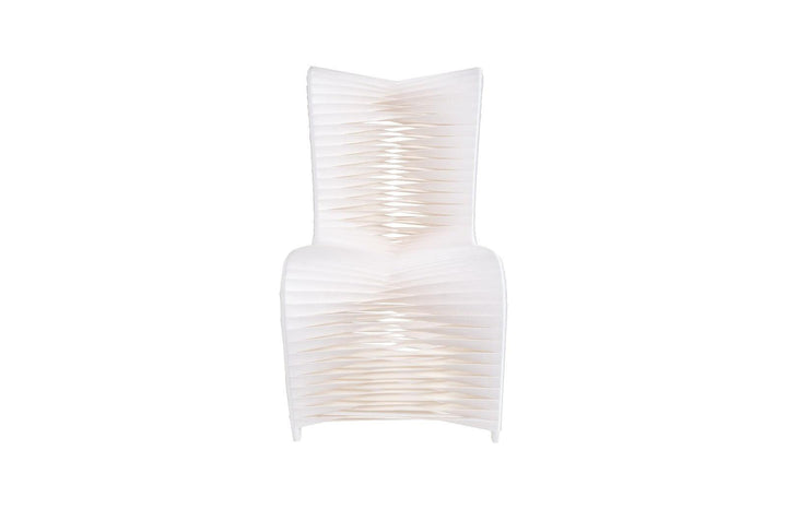 SwayLiving Seat Belt Dining Chair, High Back, White/Off-White - Set of 2 DINING CHAIRS