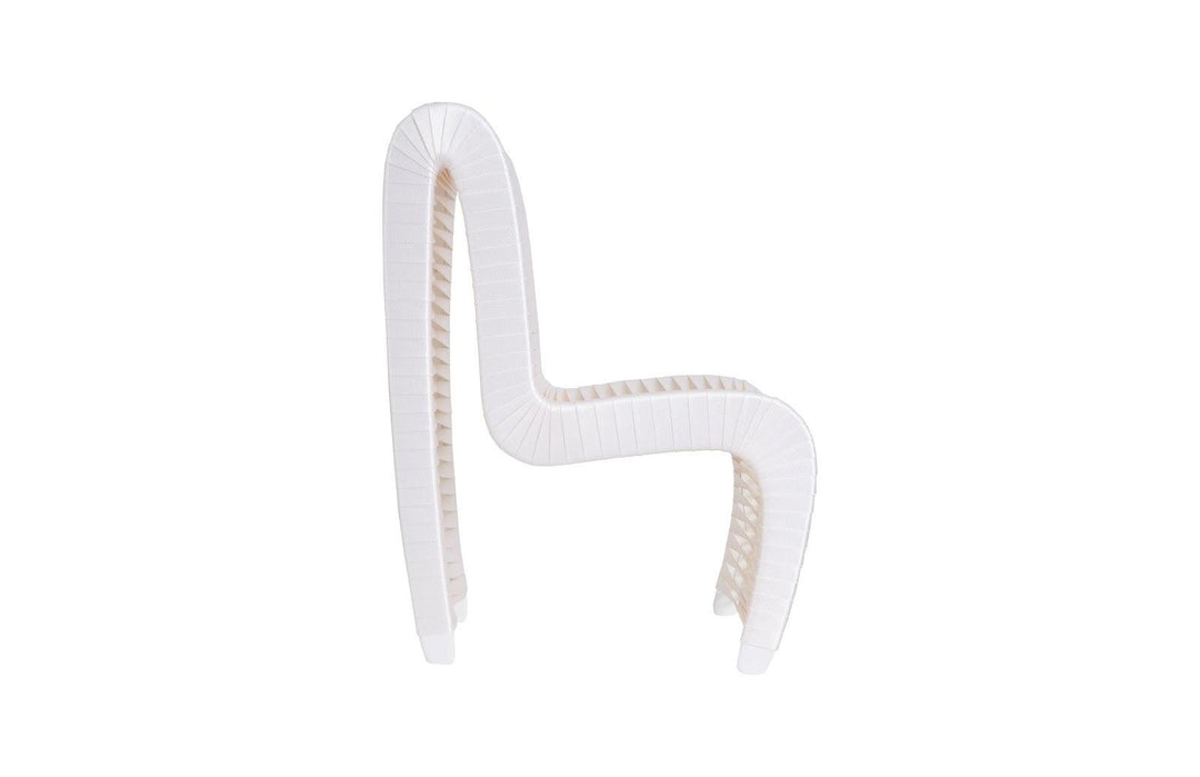 SwayLiving Seat Belt Dining Chair, High Back, White/Off-White - Set of 2 DINING CHAIRS