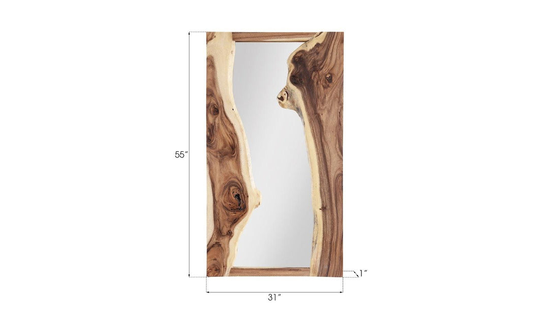 SwayLiving River Mirror, Chamcha Wood, Natural DECORATIVE OBJECTS