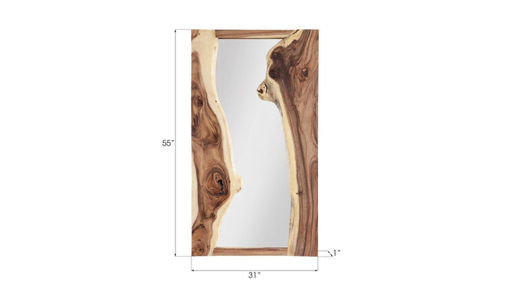 SwayLiving River Mirror, Chamcha Wood, Natural DECORATIVE OBJECTS