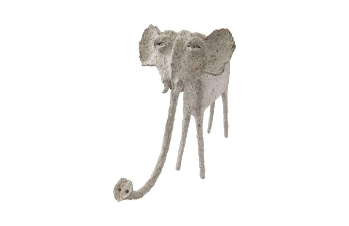 SwayLiving Elephant, Sculpted Animal, Trunk Down, Paper Mache DECORATIVE OBJECTS