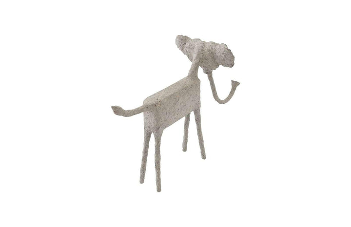 SwayLiving Elephant, Sculpted Animal, Trunk Down, Paper Mache DECORATIVE OBJECTS