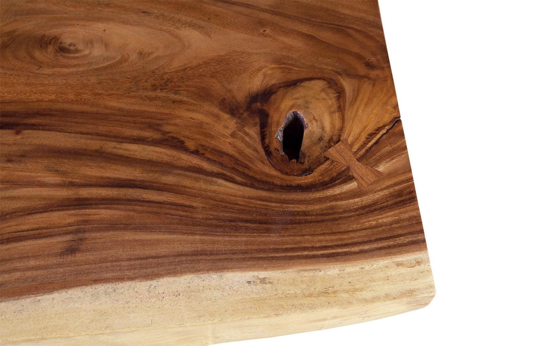 SwayLiving Score Coffee Table, Chamcha Wood, Iron Base COFFEE TABLES