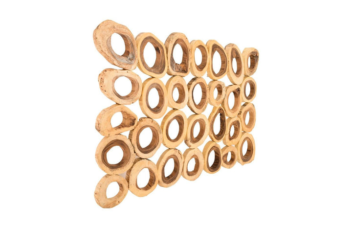 SwayLiving Chuleta Rings Wall Art, Chamcha Wood, Rectangular WALL ACCENTS
