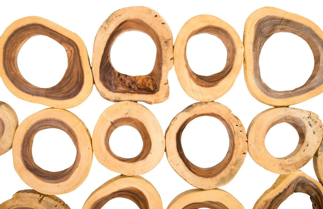 SwayLiving Chuleta Rings Wall Art, Chamcha Wood, Rectangular WALL ACCENTS