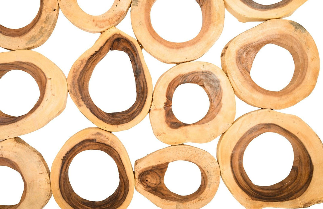 SwayLiving Chuleta Rings Wall Art, Chamcha Wood, Rectangular WALL ACCENTS
