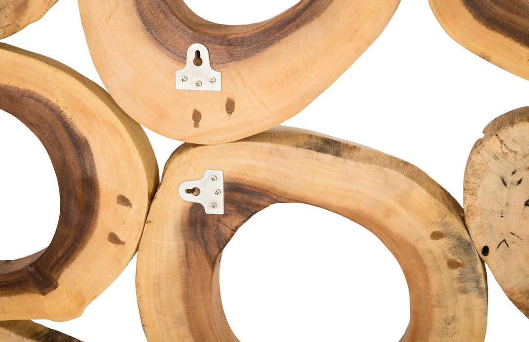 SwayLiving Chuleta Rings Wall Art, Chamcha Wood, Rectangular WALL ACCENTS