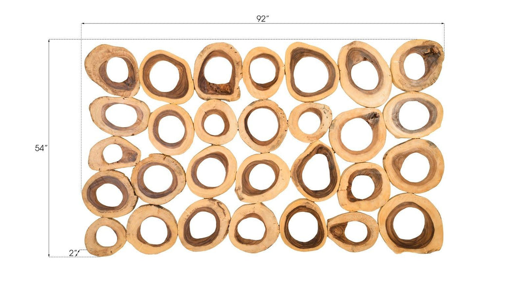 SwayLiving Chuleta Rings Wall Art, Chamcha Wood, Rectangular WALL ACCENTS