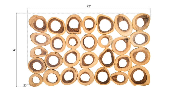 SwayLiving Chuleta Rings Wall Art, Chamcha Wood, Rectangular WALL ACCENTS