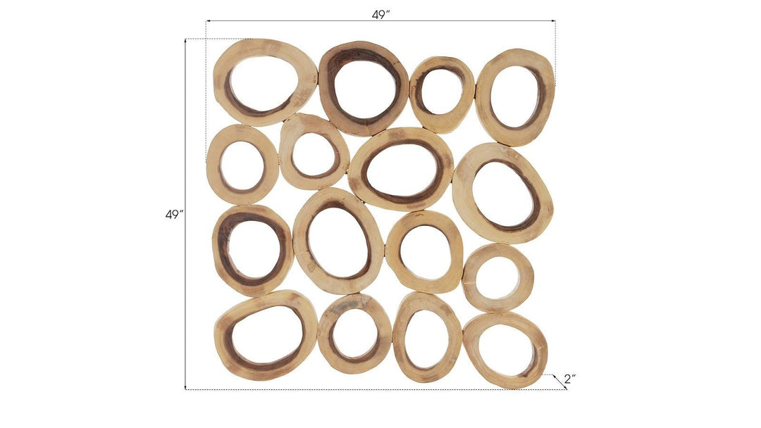 SwayLiving Chuleta Rings Wall Art, Chamcha Wood, Square, LG WALL ACCENTS