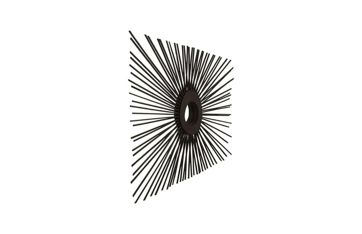 SwayLiving Spoke Mirror, Burnt, Square WALL MIRRORS