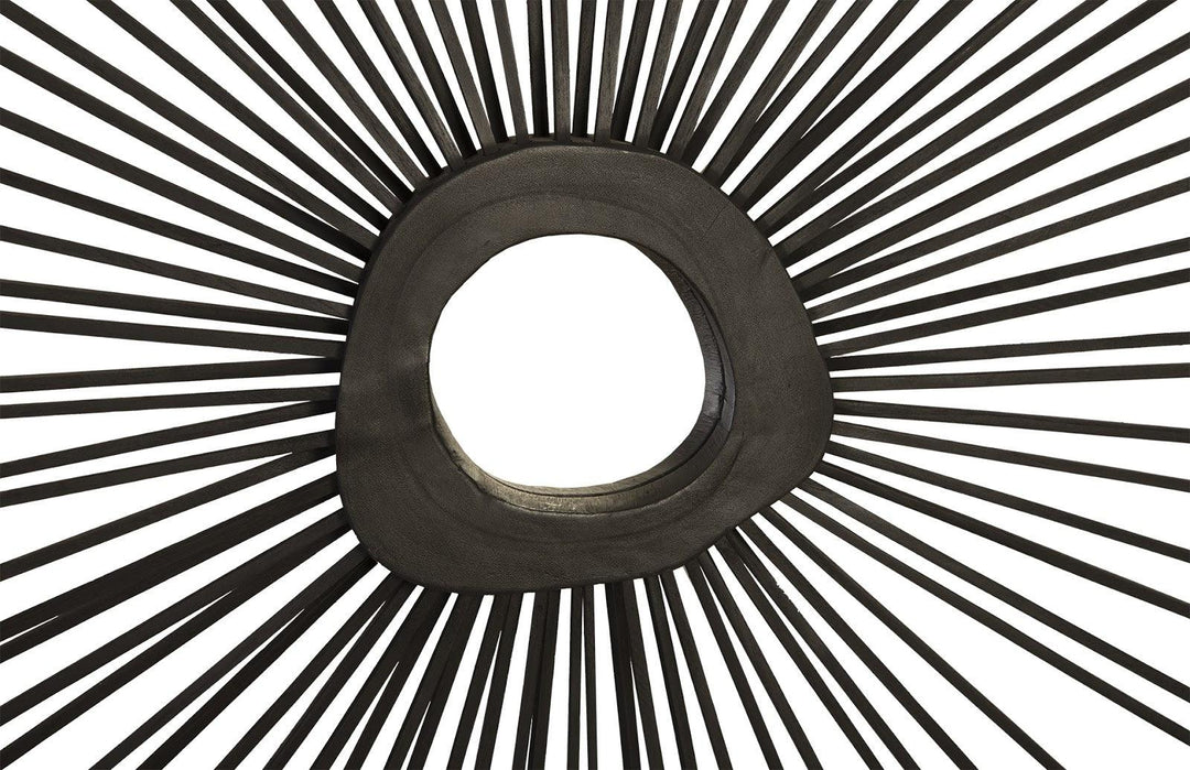 SwayLiving Spoke Mirror, Burnt, Round WALL MIRRORS