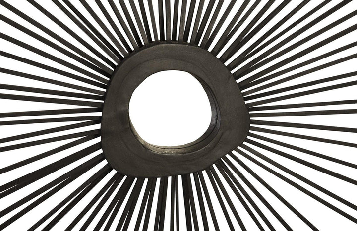 SwayLiving Spoke Mirror, Burnt, Round WALL MIRRORS
