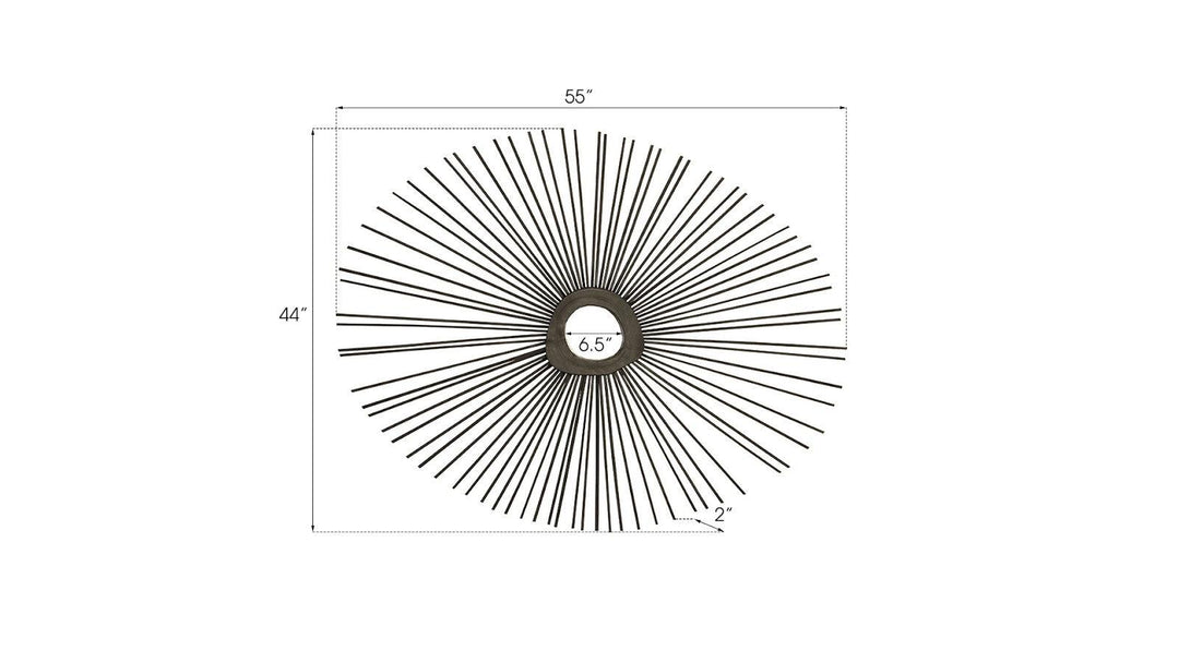 SwayLiving Spoke Mirror, Burnt, Round WALL MIRRORS