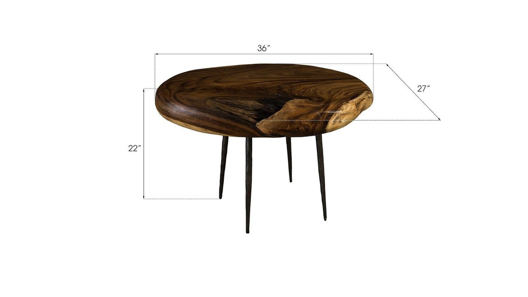 SwayLiving Skipping Stone Side Table, Forged Legs ACCENT TABLES