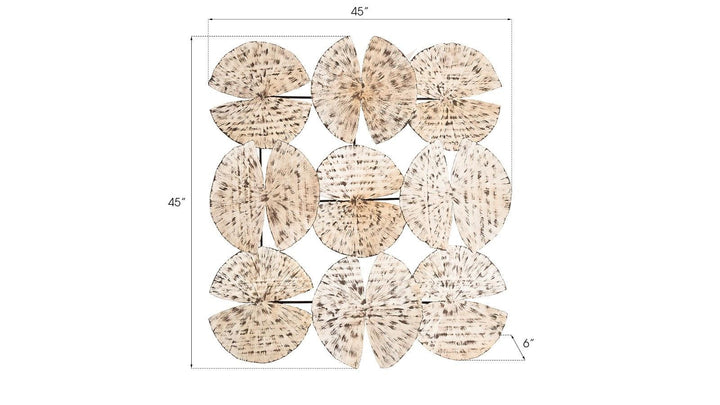 SwayLiving Ginkgo Leaf Wall Art, 9 Leaves, Silver WALL ACCENTS