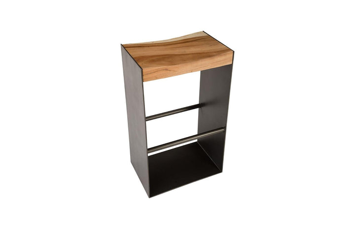 SwayLiving Iron Frame Bar Stool, Natural BAR STOOLS + COUNTER STOOLS