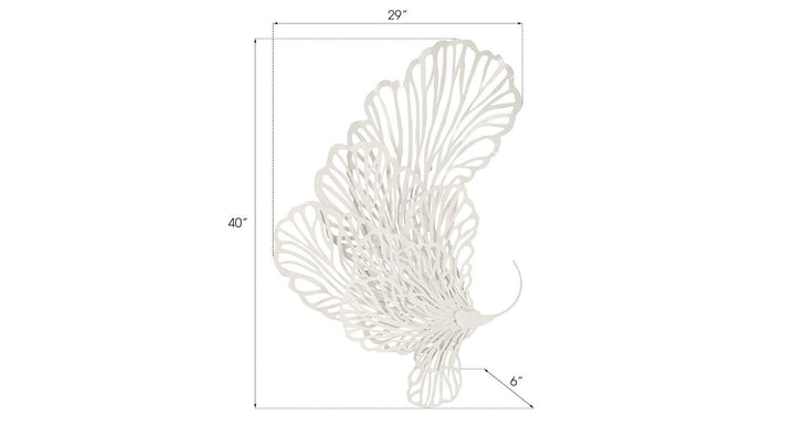SwayLiving Butterfly Wall Art, White, SM WALL ACCENTS