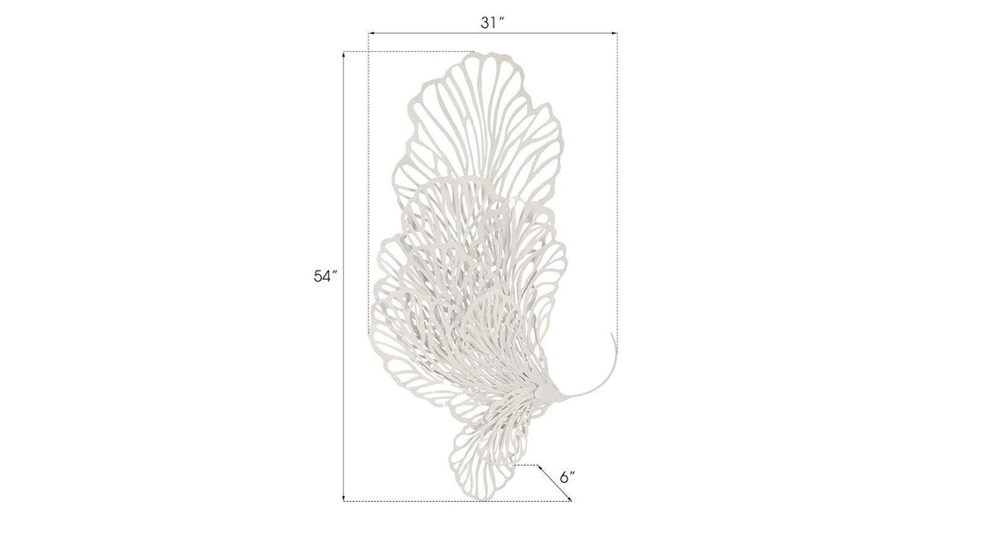 SwayLiving Butterfly Wall Art, White, MD WALL ACCENTS