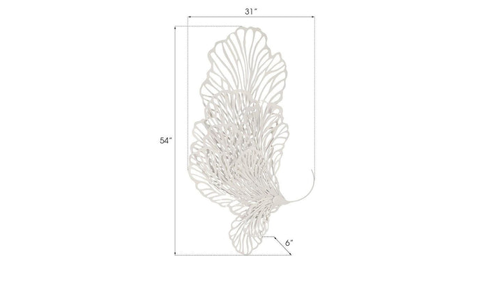 SwayLiving Butterfly Wall Art, White, MD WALL ACCENTS