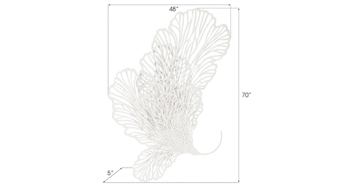SwayLiving Butterfly Wall Art, White, LG WALL ACCENTS