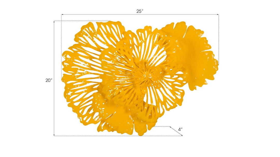 SwayLiving Flower Wall Art, Small, Dandelion, Metal WALL ACCENTS