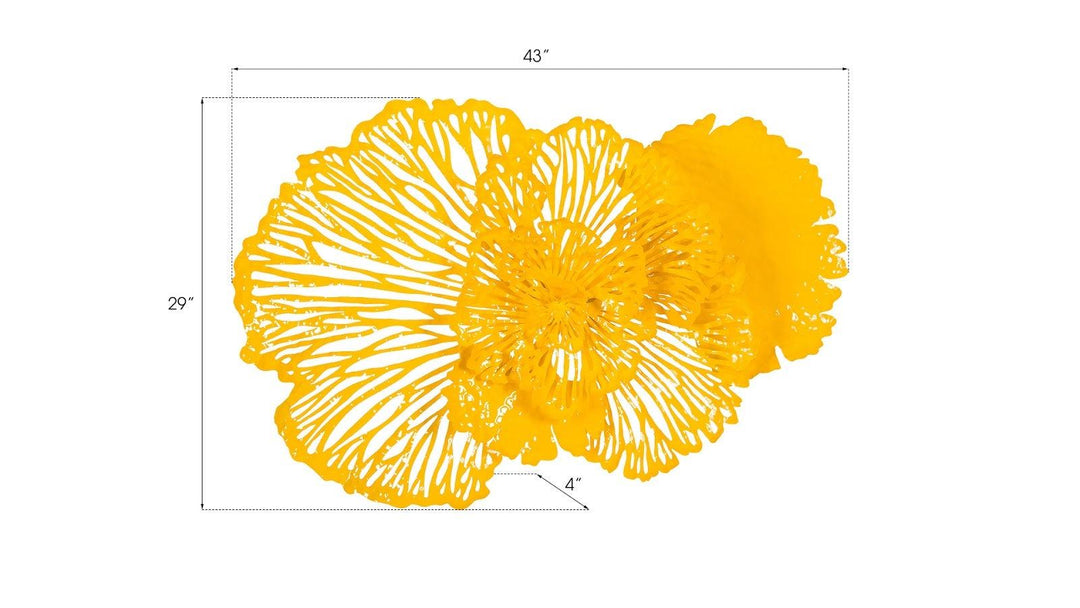 SwayLiving Flower Wall Art, Medium, Dandelion, Metal WALL ACCENTS