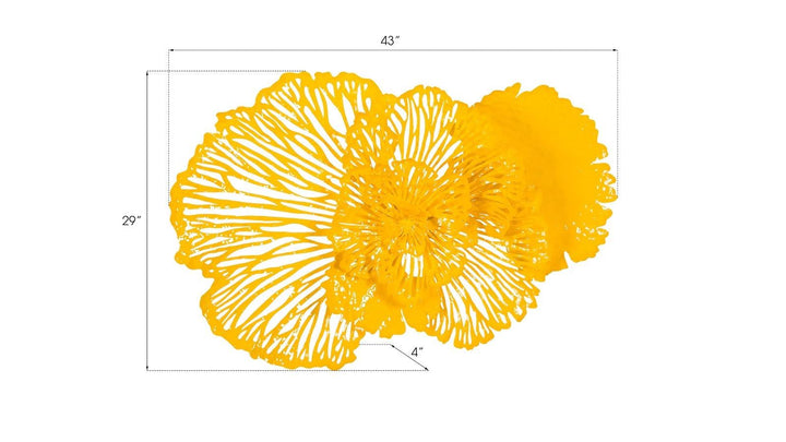 SwayLiving Flower Wall Art, Medium, Dandelion, Metal WALL ACCENTS