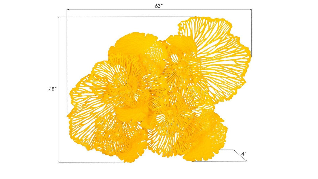 SwayLiving Flower Wall Art, Large, Dandelion, Metal WALL ACCENTS