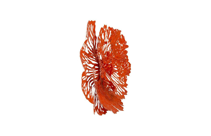 SwayLiving Flower Wall Art, Small, Coral, Metal WALL ACCENTS